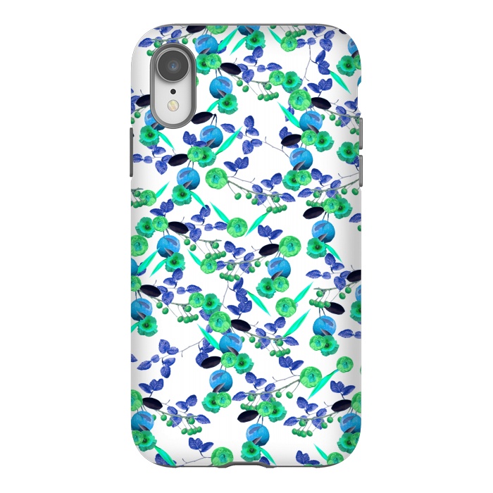 iPhone Xr StrongFit Fruity Floral (Green) by Zala Farah