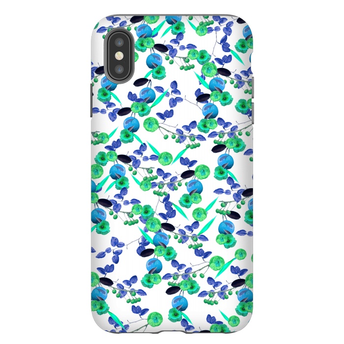 iPhone Xs Max StrongFit Fruity Floral (Green) by Zala Farah
