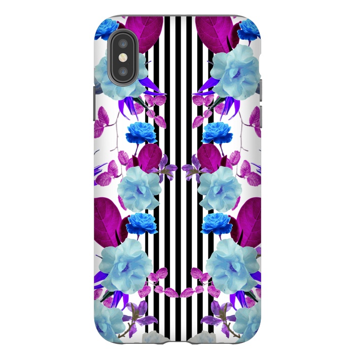 iPhone Xs Max StrongFit Spring Garden (Blue-Purple) by Zala Farah