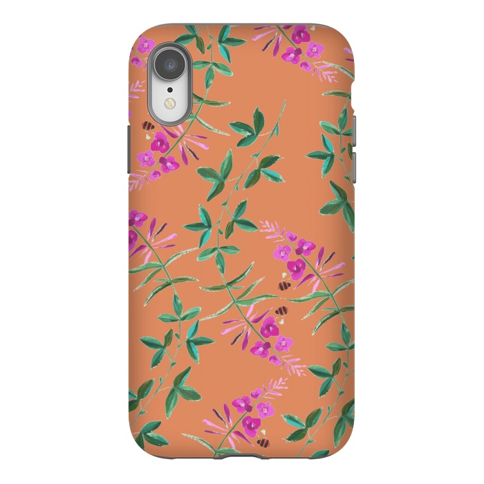 iPhone Xr StrongFit Floral Vines V2. by Zala Farah