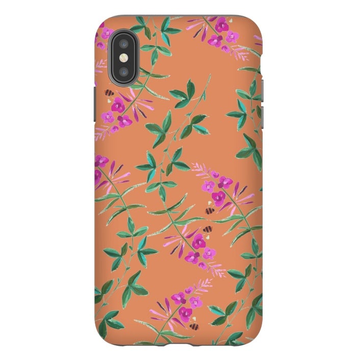 iPhone Xs Max StrongFit Floral Vines V2. by Zala Farah