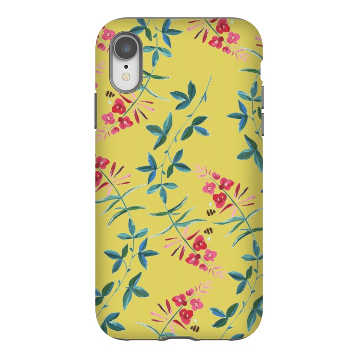 iPhone Xr StrongFit Floral Vines by Zala Farah