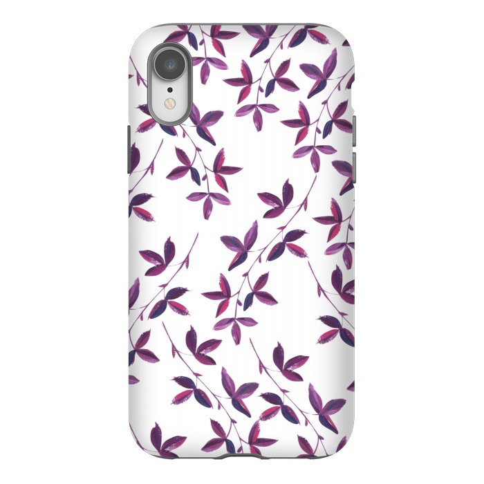 iPhone Xr StrongFit Purple Vines by Zala Farah