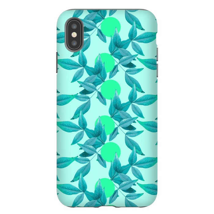 iPhone Xs Max StrongFit Loner Leaves (Blue) by Zala Farah