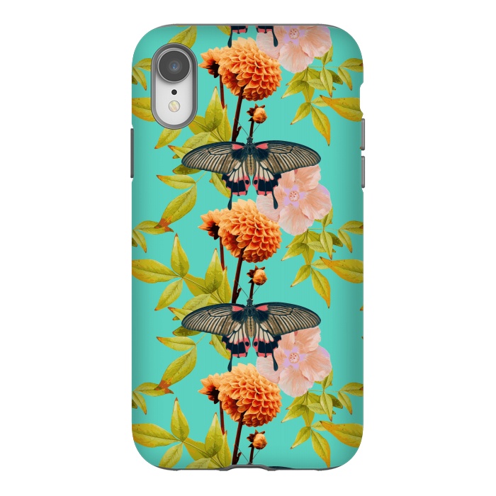 iPhone Xr StrongFit Tropical Butterfly Garden by Zala Farah