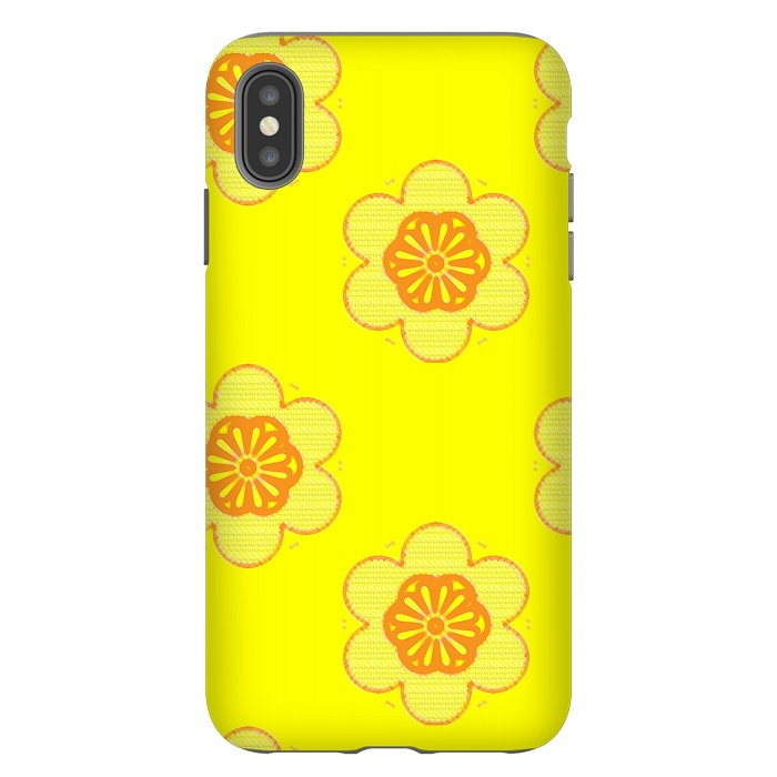iPhone Xs Max StrongFit Flowerama by Bettie * Blue