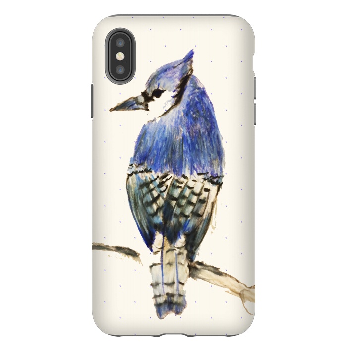 iPhone Xs Max StrongFit Bluebird of Happiness by Bettie * Blue