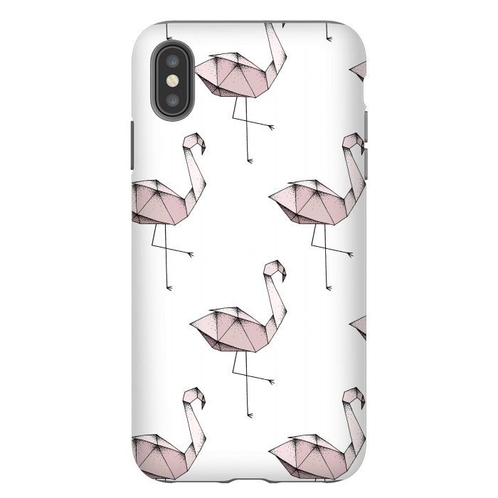 iPhone Xs Max StrongFit Flamingos by Barlena