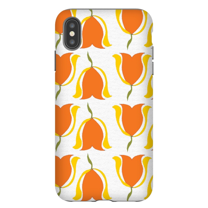 iPhone Xs Max StrongFit Tulips d'Orange by Bettie * Blue
