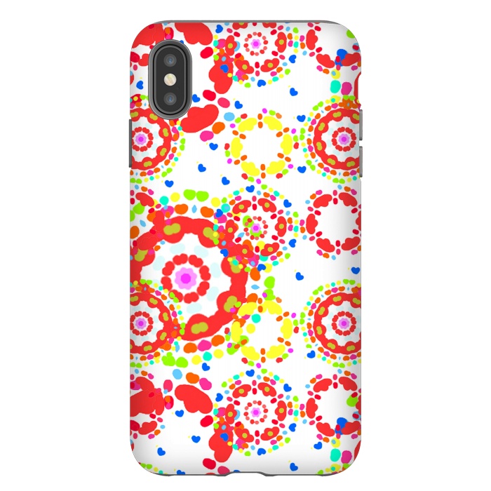 iPhone Xs Max StrongFit Heart Rain by Bettie * Blue