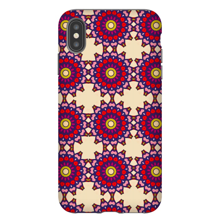 iPhone Xs Max StrongFit Earth Praise Mandala by Bettie * Blue