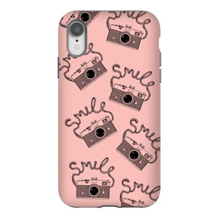 iPhone Xr StrongFit Smile pattern rose by Coffee Man