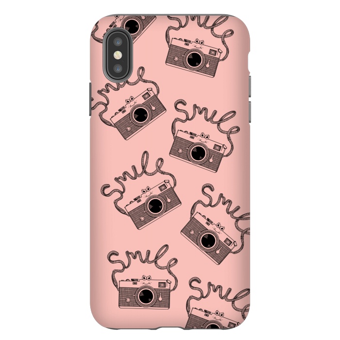 iPhone Xs Max StrongFit Smile pattern rose by Coffee Man