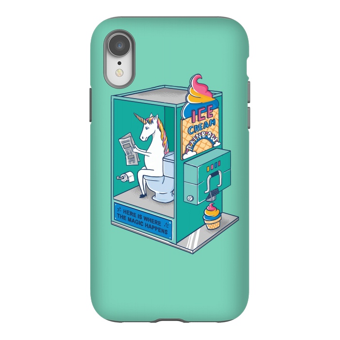 iPhone Xr StrongFit Ice Cream Rainbow Green by Coffee Man