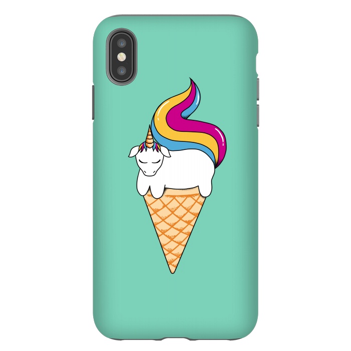 iPhone Xs Max StrongFit Uni-cone green by Coffee Man