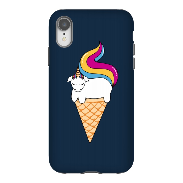 iPhone Xr StrongFit uni-cone blue by Coffee Man