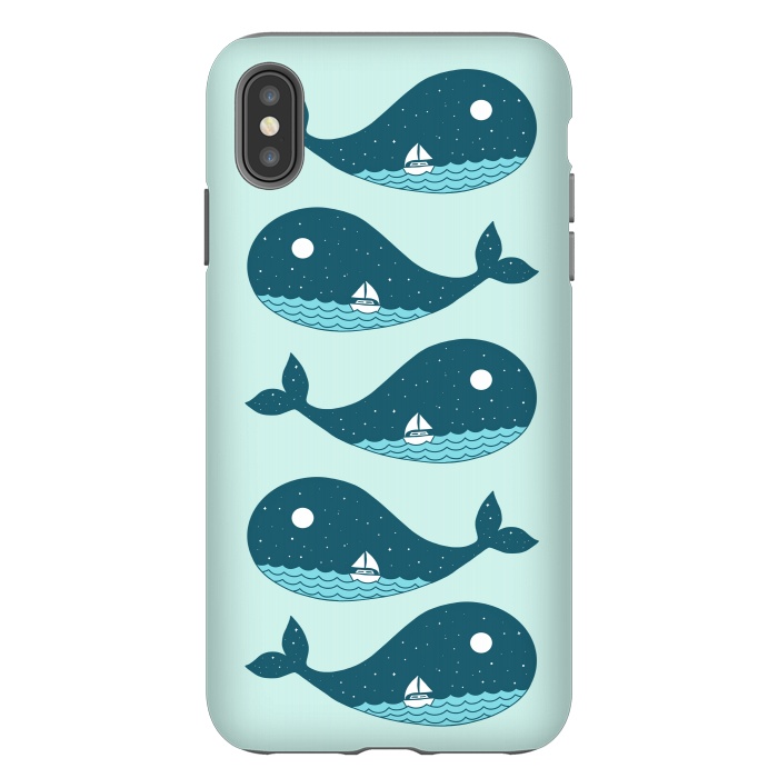iPhone Xs Max StrongFit Whale Landscape 2 by Coffee Man