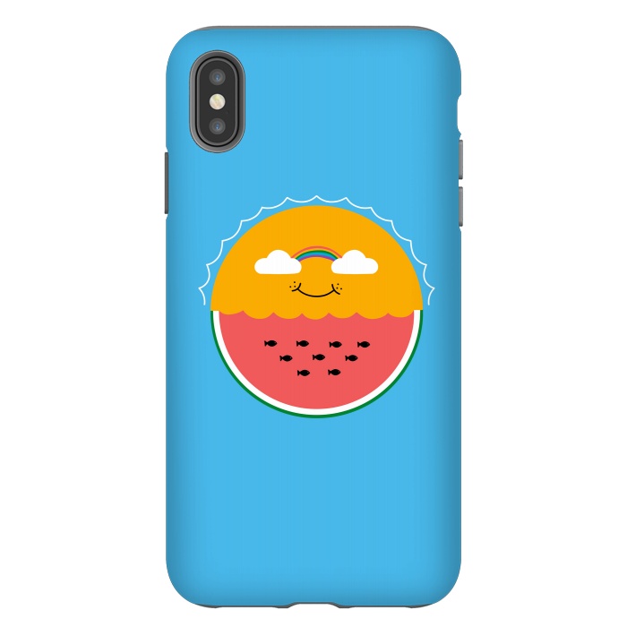 iPhone Xs Max StrongFit Sun and Watermelon by Coffee Man