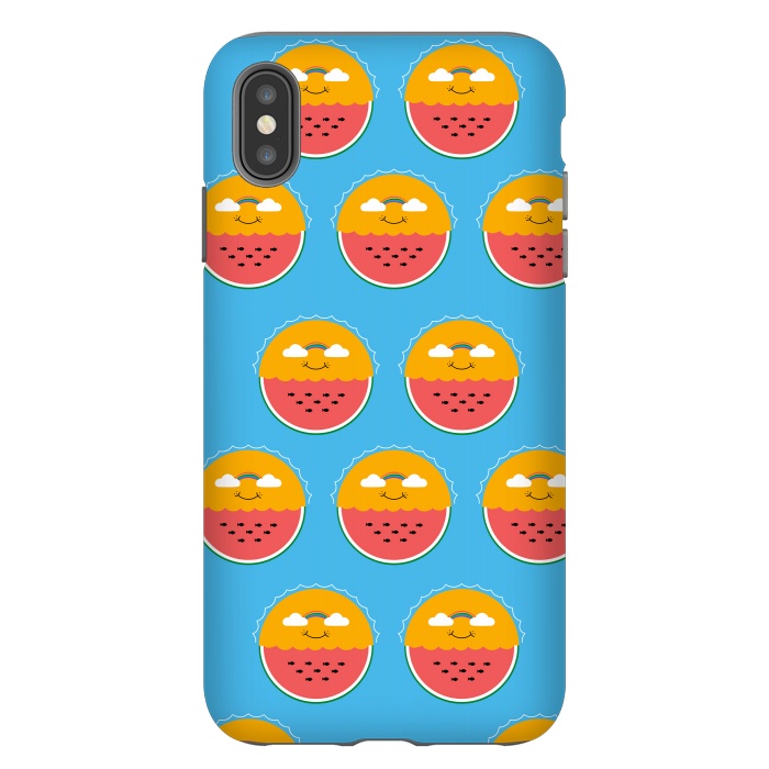 iPhone Xs Max StrongFit Sun and Watermelon pattern by Coffee Man