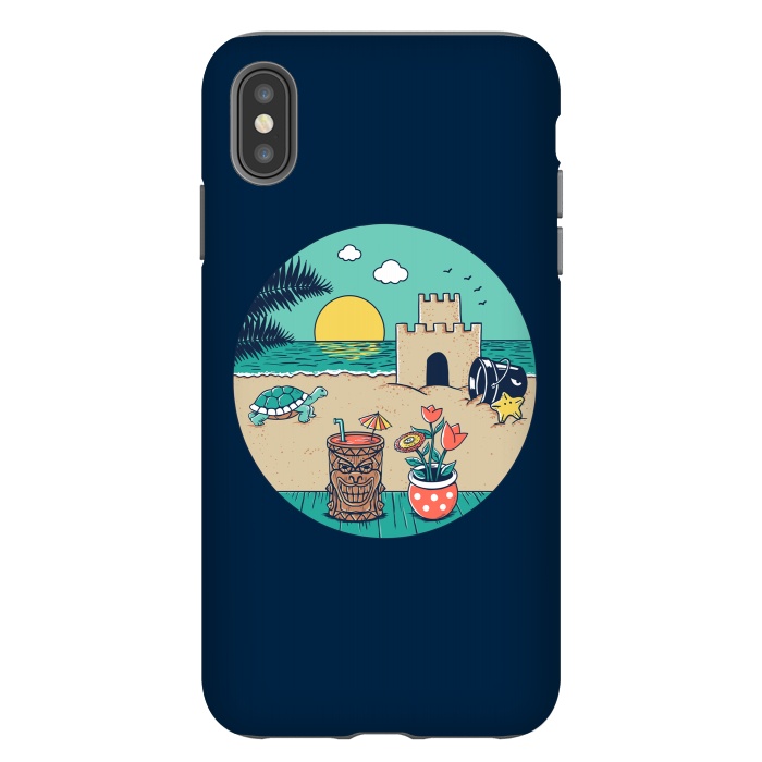 iPhone Xs Max StrongFit Video game beach by Coffee Man