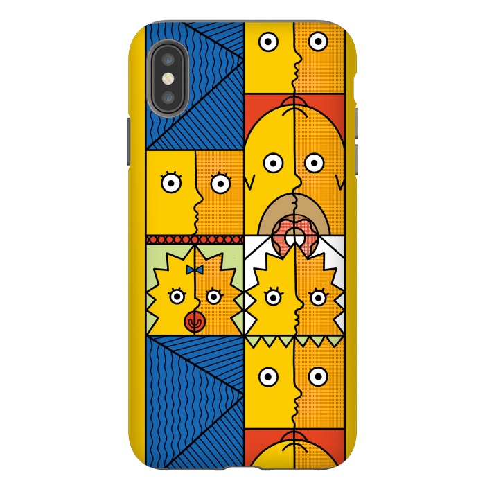 iPhone Xs Max StrongFit Yellow Cubism by Coffee Man