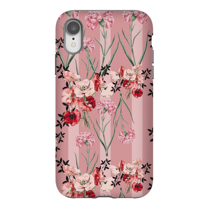 iPhone Xr StrongFit Floral Love X (Red) by Zala Farah
