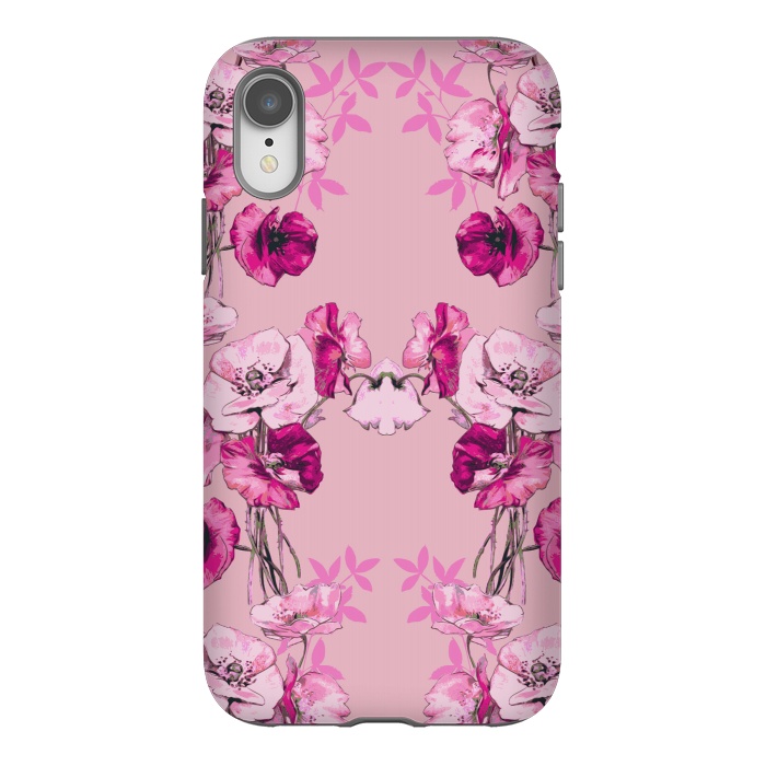 iPhone Xr StrongFit Dramatic Florals (Pink) by Zala Farah