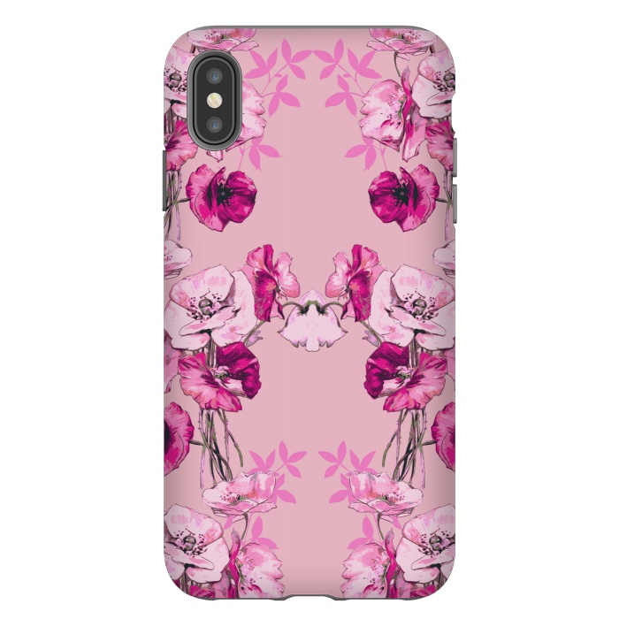 iPhone Xs Max StrongFit Dramatic Florals (Pink) by Zala Farah