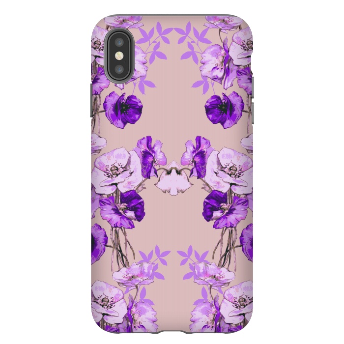 iPhone Xs Max StrongFit Dramatic Florals (Purple) by Zala Farah