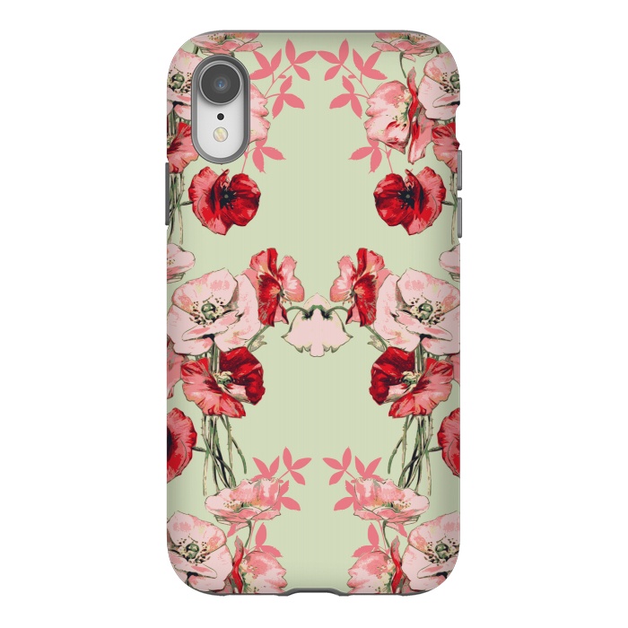 iPhone Xr StrongFit Dramatic Florals (Red) by Zala Farah
