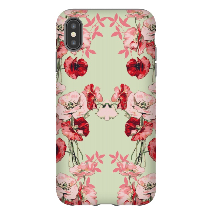 iPhone Xs Max StrongFit Dramatic Florals (Red) by Zala Farah