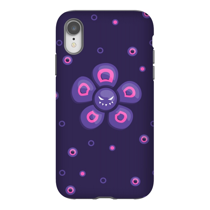 iPhone Xr StrongFit Purple Evil Flower by Boriana Giormova
