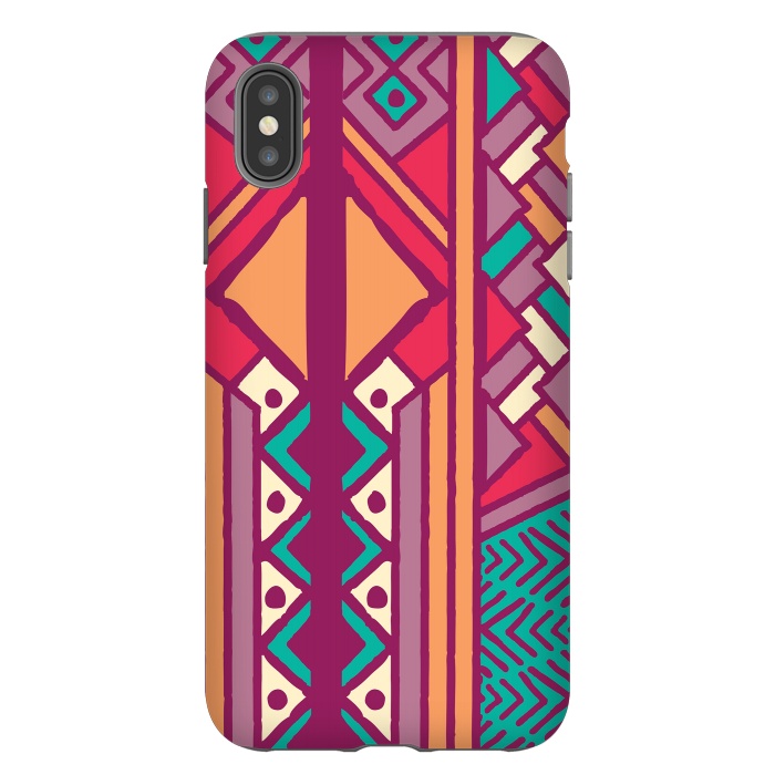 iPhone Xs Max StrongFit Tribal ethnic geometric pattern 001 by Jelena Obradovic