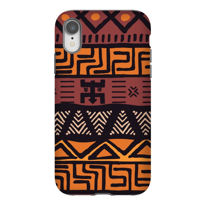 iPhone Xr StrongFit Tribal ethnic geometric pattern 021 by Jelena Obradovic