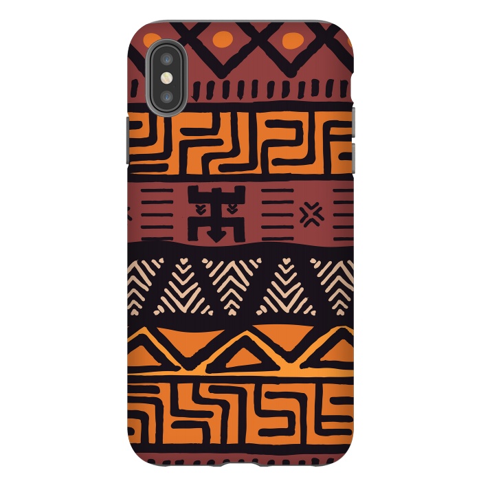 iPhone Xs Max StrongFit Tribal ethnic geometric pattern 021 by Jelena Obradovic