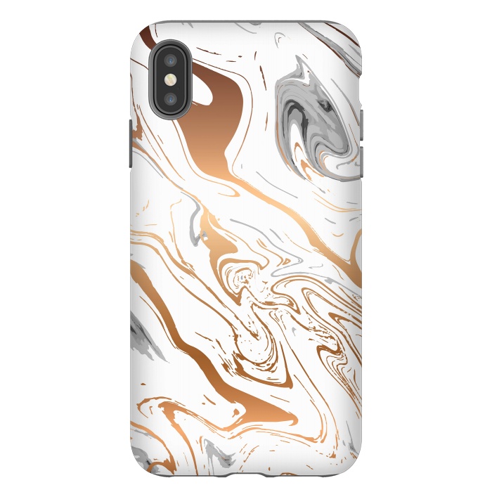 iPhone Xs Max StrongFit Liquid Golden Marble 007 by Jelena Obradovic