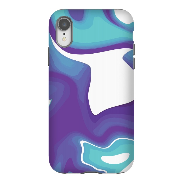 iPhone Xr StrongFit Liquid Marble Purple Shades 010 by Jelena Obradovic