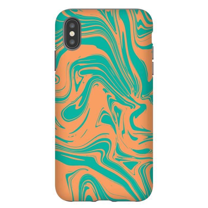 iPhone Xs Max StrongFit Liquid marble texture design 034 by Jelena Obradovic