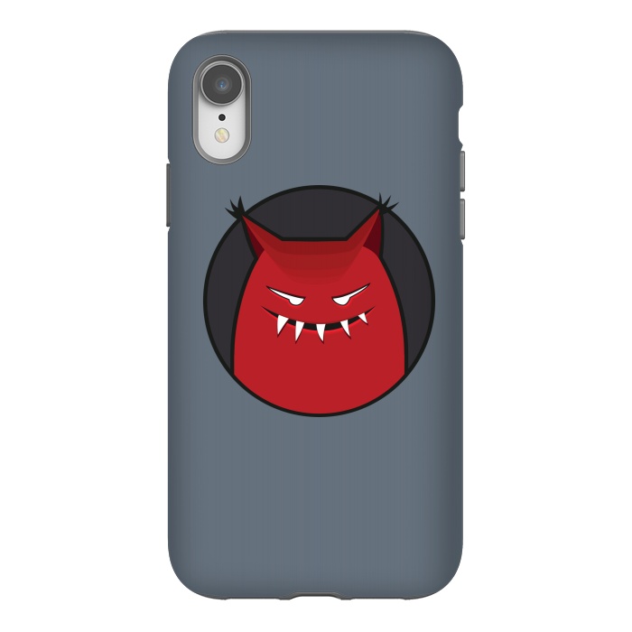iPhone Xr StrongFit Red Evil Monster With Pointy Ears by Boriana Giormova
