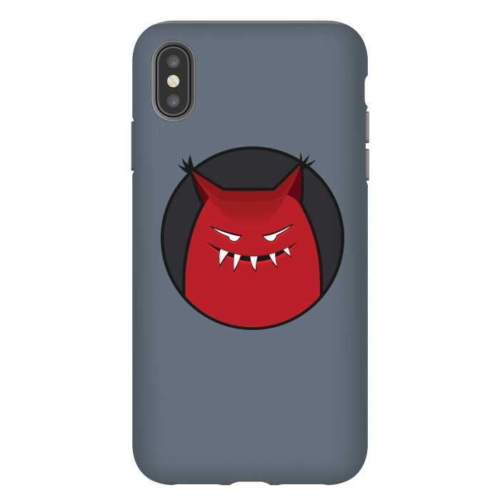 iPhone Xs Max StrongFit Red Evil Monster With Pointy Ears by Boriana Giormova