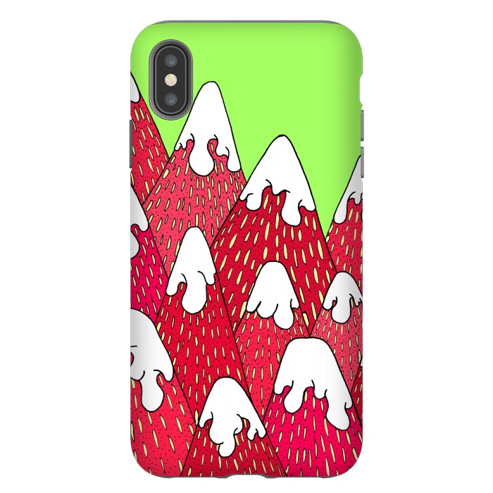 iPhone Xs Max StrongFit Strawberry Mountains by Steve Wade (Swade)