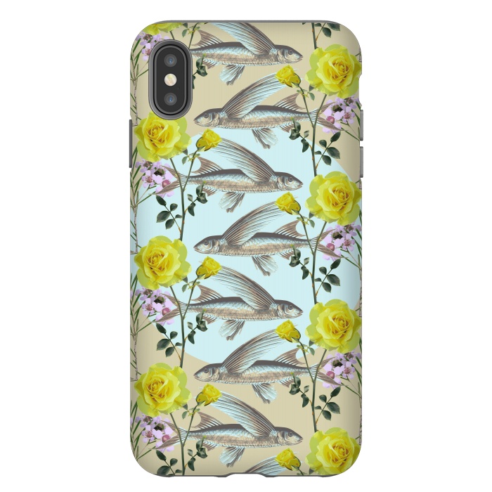 iPhone Xs Max StrongFit Floral Fishies by Zala Farah