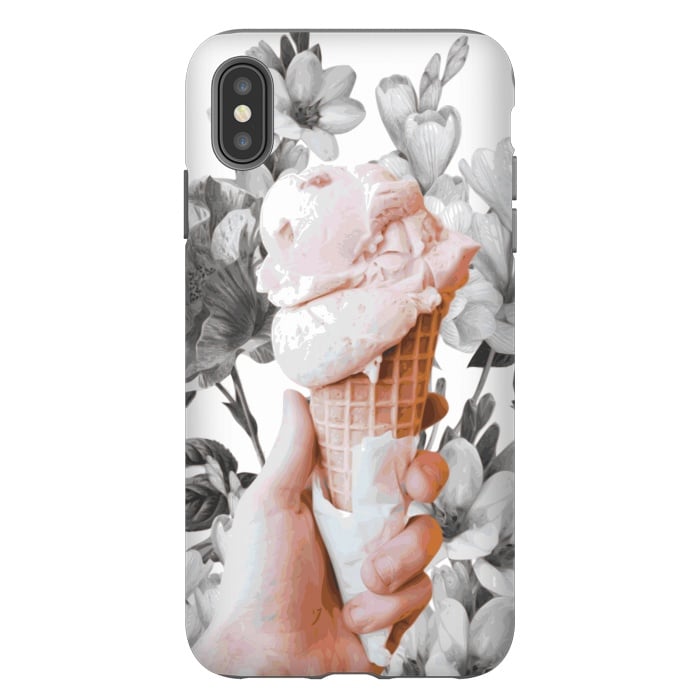 iPhone Xs Max StrongFit Floral Ice-Cream by Zala Farah