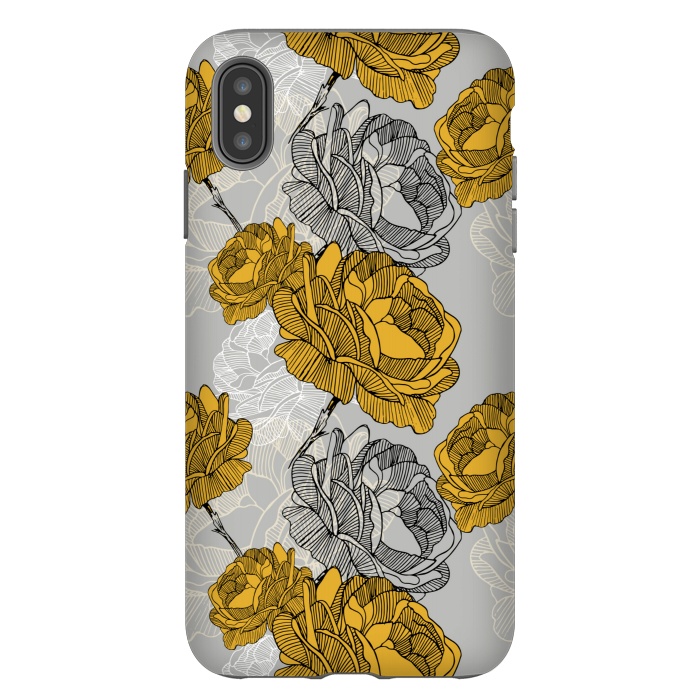 iPhone Xs Max StrongFit Linear flower of roses by Mmartabc
