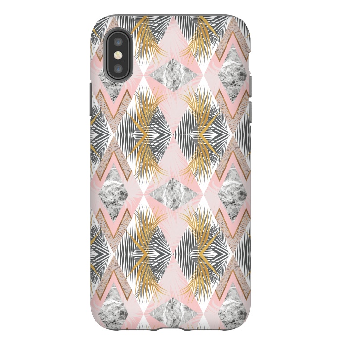 iPhone Xs Max StrongFit Marbled tropical geometric pattern II by Mmartabc
