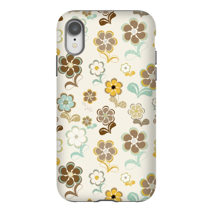 iPhone Xr StrongFit 60s Flowers by Paula Ohreen