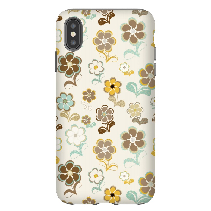 iPhone Xs Max StrongFit 60s Flowers by Paula Ohreen