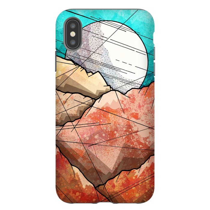 iPhone Xs Max StrongFit Copper rocks under the moon by Steve Wade (Swade)