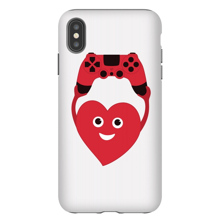 iPhone Xs Max StrongFit Cute Geek Gamer Heart by Boriana Giormova