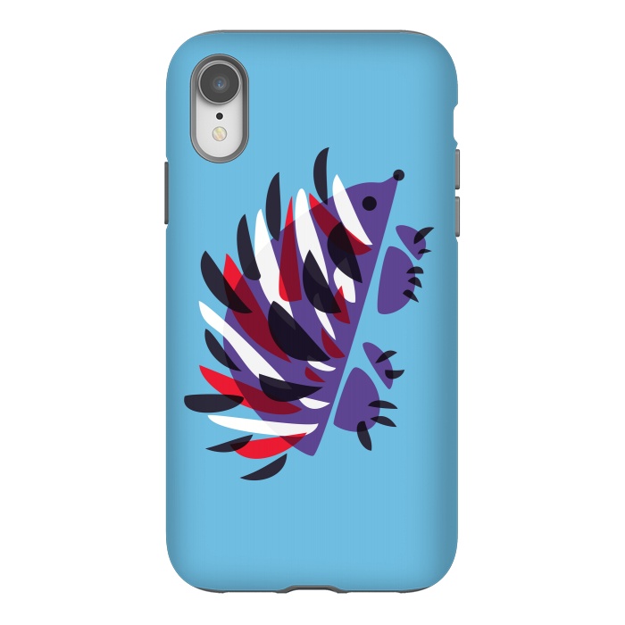 iPhone Xr StrongFit Abstract Colorful Hedgehog by Boriana Giormova